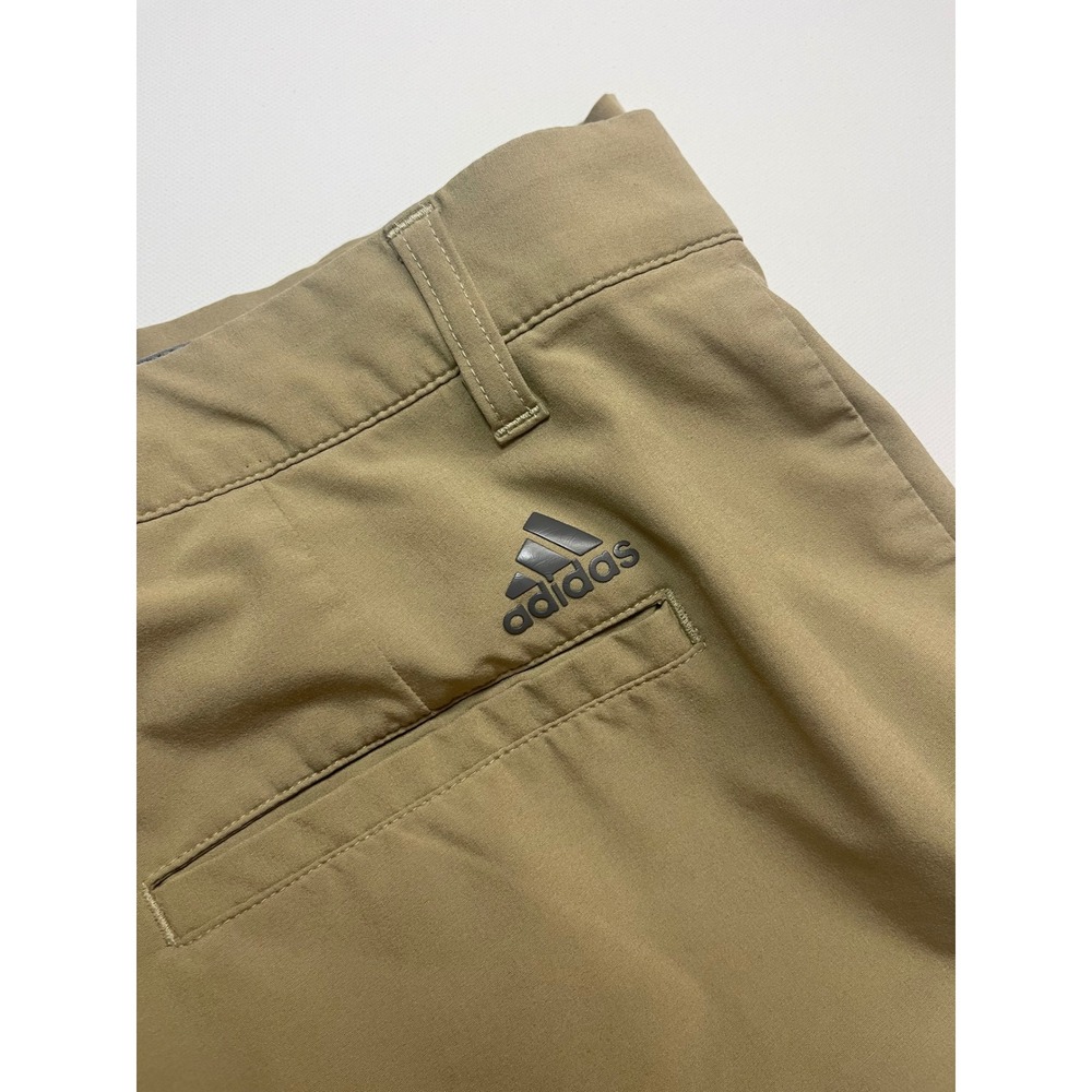 Adidas Golf Primegreen Shorts Mens 38 Khaki Tan Stretch Performance Athletic